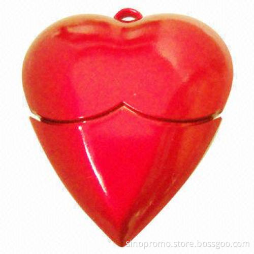 Red Heart Promotional USB2.0 Disk, Customer Colors and Logos Available